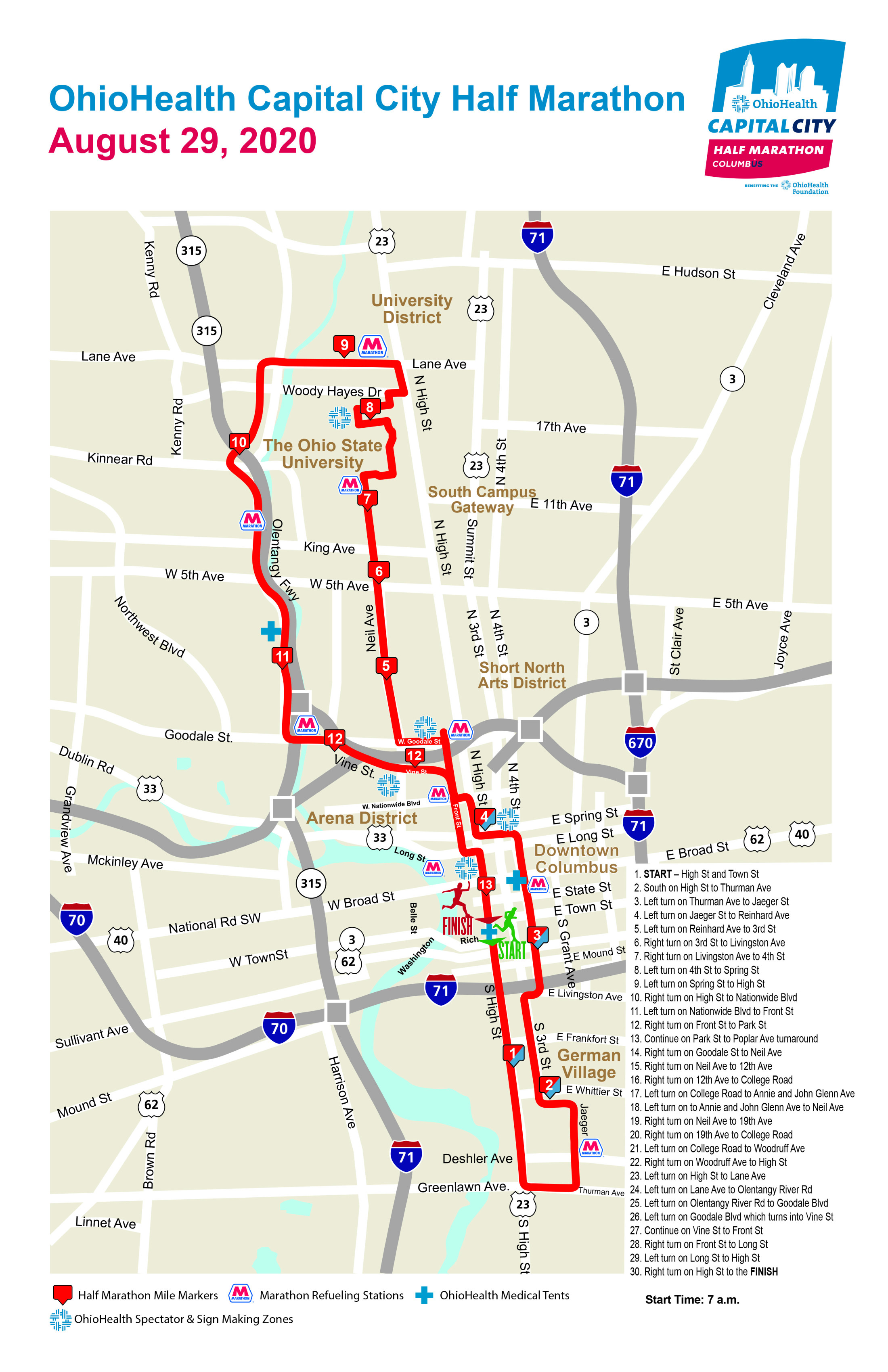 Maps » OhioHealth Capital City Half & Quarter Marathon