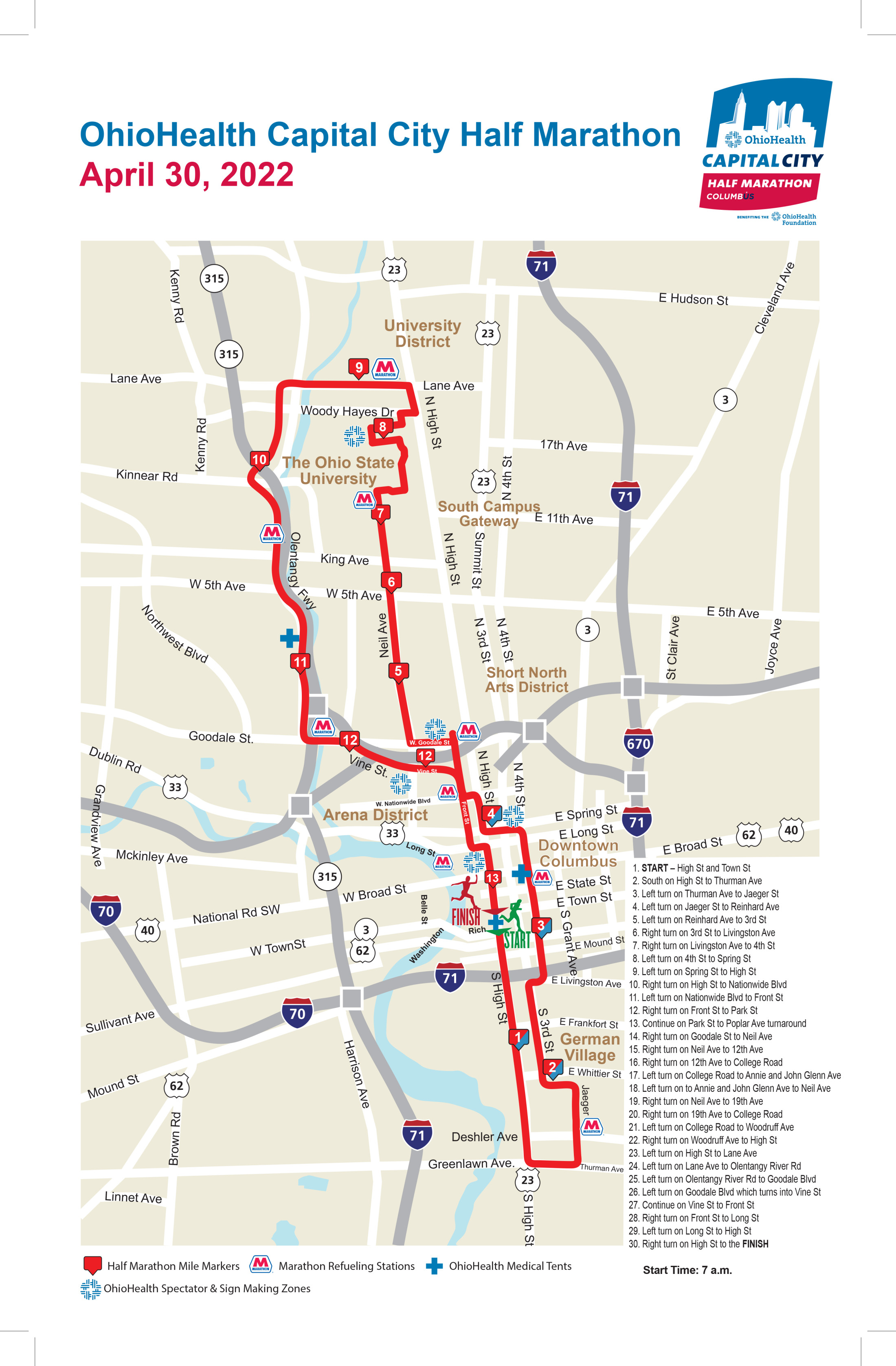 Maps » OhioHealth Capital City Half & Quarter Marathon
